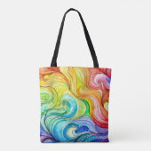 Rainbow Swirl Pattern Tote Bag (Achterkant)