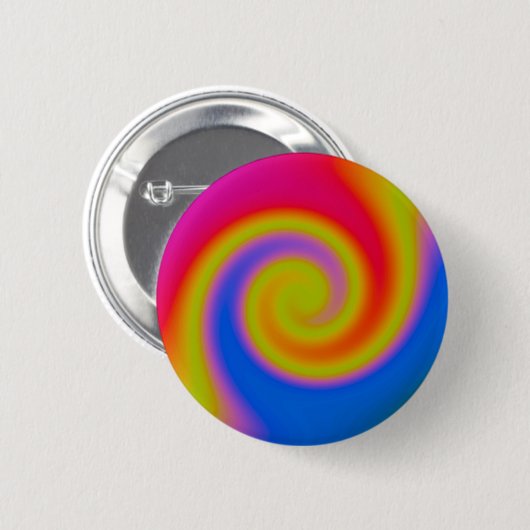 Rainbow Swirl Ronde Button 5,7 Cm (Voorkant /achterkant)