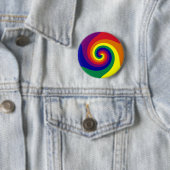 Rainbow Swirl Ronde Button 5,7 Cm (In situ)