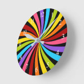 Rainbow Swirl Ronde Klok (Hoek)