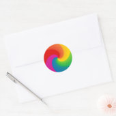 Rainbow Swirl Ronde Sticker (Envelop)