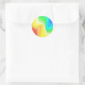 Rainbow Swirl Ronde Sticker (Tas)