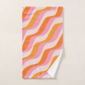 Rainbow Swirl Roze Oranje Abstract Retro Sunshine Bad Handdoek (Handdoek)