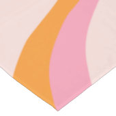 Rainbow Swirl Roze Oranje Abstract Retro Sunshine Korte Tafelloper (Hoek)