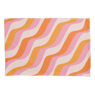 Rainbow Swirl Roze Oranje Abstract Retro Sunshine Kussensloop