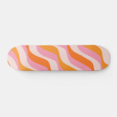 Rainbow Swirl Roze Oranje Abstract Retro Sunshine Persoonlijk Skateboard (Horizontaal)