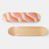 Rainbow Swirl Roze Oranje Abstract Retro Sunshine Persoonlijk Skateboard (Horizontaal)