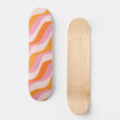 Rainbow Swirl Roze Oranje Abstract Retro Sunshine Persoonlijk Skateboard (Voorkant)