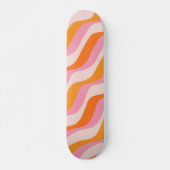 Rainbow Swirl Roze Oranje Abstract Retro Sunshine Persoonlijk Skateboard (Voorkant)