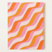 Rainbow Swirl Roze Oranje Abstract Retro Sunshine Planner (Achterkant)