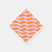 Rainbow Swirl Roze Oranje Abstract Retro Sunshine Servet (Hoek)