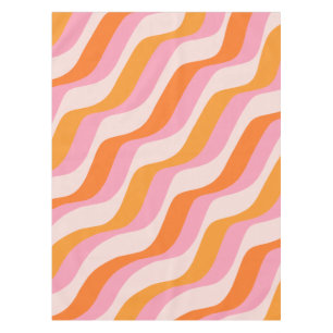 Rainbow Swirl Roze Oranje Abstract Retro Sunshine Tafelkleed