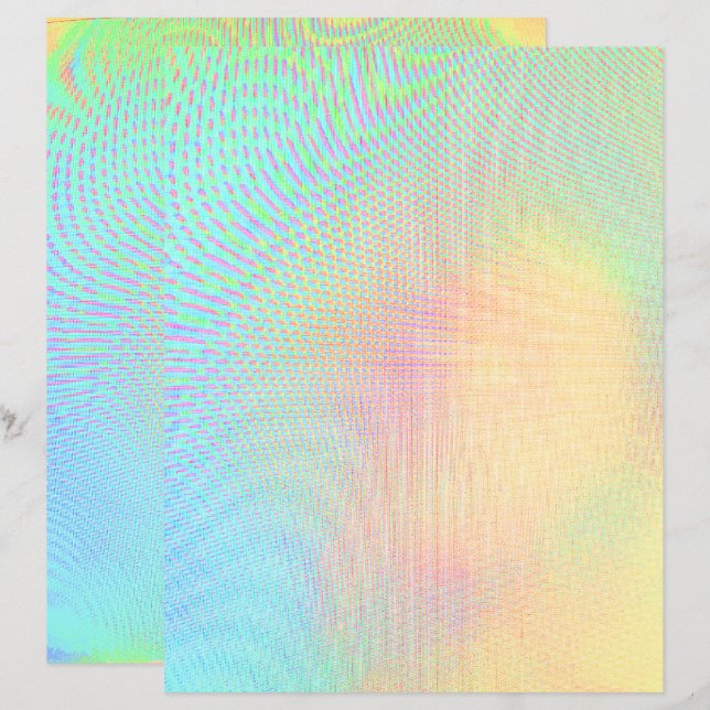 Rainbow Swirl Scrapbook Papier (Voorkant / Achterkant)