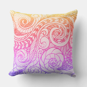 Rainbow Swirl-Sierkussen Kussen
