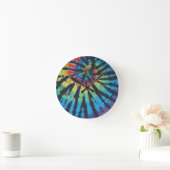 Rainbow Swirl Spiral Tie Dye PhatDyes Ronde Klok (Huis)