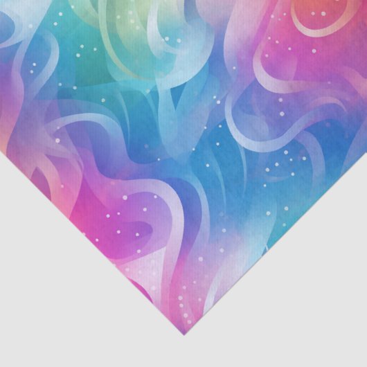 Rainbow Swirl Stardust Decoupage Tissuepapier (Detail)