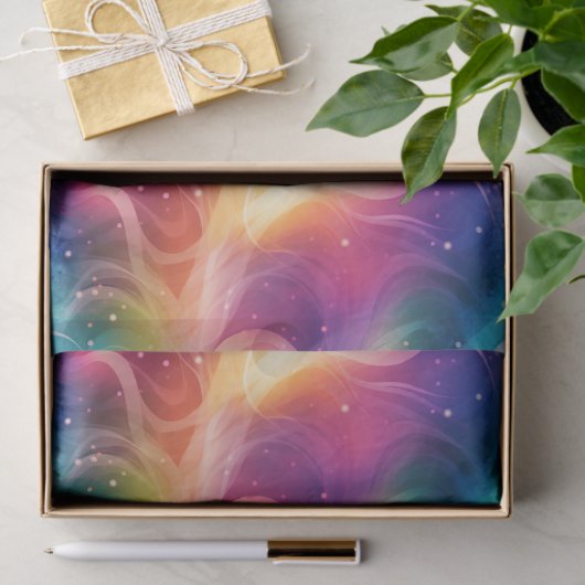 Rainbow Swirl Stardust Decoupage Tissuepapier (Geschenk)