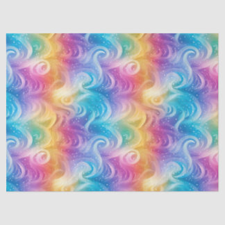 Rainbow Swirl Stardust Decoupage Tissuepapier