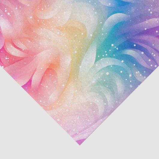 Rainbow Swirl Stardust Decoupage Tissuepapier (Detail)