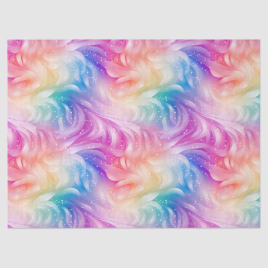 Rainbow Swirl Stardust Decoupage Tissuepapier (Voorkant)