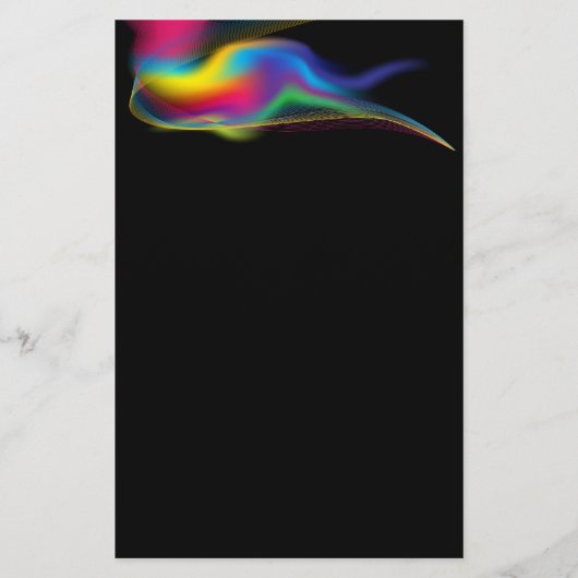 Rainbow Swirl Stationery Briefpapier (Voorkant)