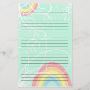 Rainbow Swirl Stationery Briefpapier