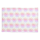 Rainbow Swirl Sun Pastel Pattern Kussen Hoesje Kussensloop (Achterkant)