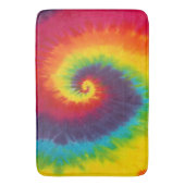 Rainbow Swirl Tie Dye Groovy Cool Colorful Badmat (Voorkant Verticaal)