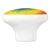Rainbow Swirl Tie Dye Groovy Cool Colorful Keramische Knop (Zijkant)