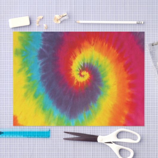 Rainbow Swirl Tie Dye Groovy Cool Tissuepapier (Craft)