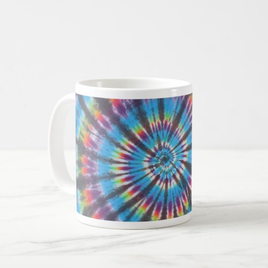 Rainbow Swirl Tie Dye Mok (Voorkant links)