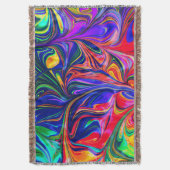 Rainbow Swirl Trippy Glow Stick Deken (Voorkant Verticaal)