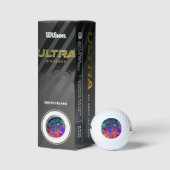 Rainbow Swirl Trippy Glow Stick Golfballen (Verpakking)