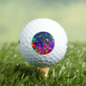 Rainbow Swirl Trippy Glow Stick Golfballen (Insitu Shirt)