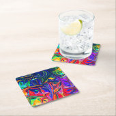 Rainbow Swirl Trippy Glow Stick Kartonnen Onderzetters (Insitu)