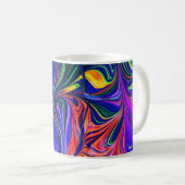 Rainbow Swirl Trippy Glow Stick Koffiemok (Voorkant rechts)