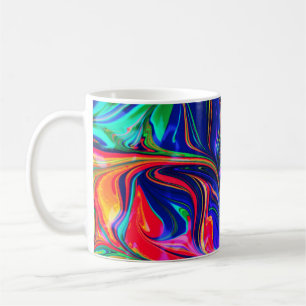 Rainbow Swirl Trippy Glow Stick Koffiemok