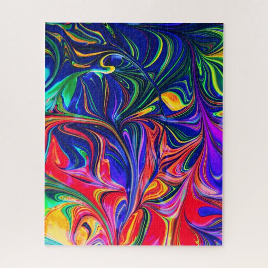 Rainbow Swirl Trippy Glow Stick Legpuzzel (Verticaal)