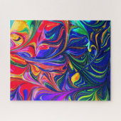 Rainbow Swirl Trippy Glow Stick Legpuzzel (Horizontaal)
