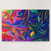 Rainbow Swirl Trippy Glow Stick Legpuzzel (Horizontaal)