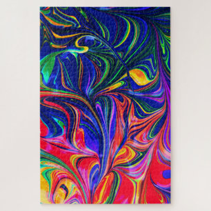 Rainbow Swirl Trippy Glow Stick Legpuzzel