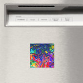 Rainbow Swirl Trippy Glow Stick Magneet (Insitu (Vaatwasser))