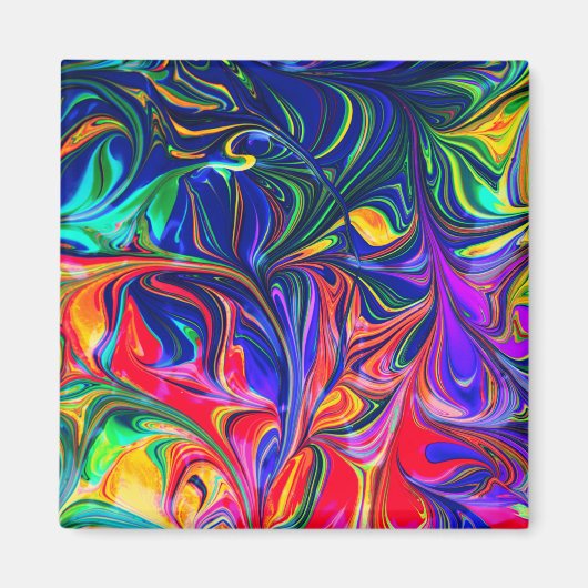Rainbow Swirl Trippy Glow Stick Magneet (Voorkant)