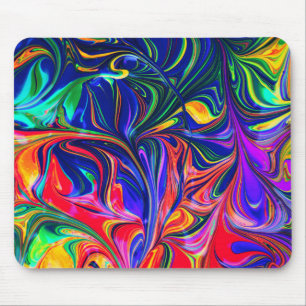 Rainbow Swirl Trippy Glow Stick Muismat