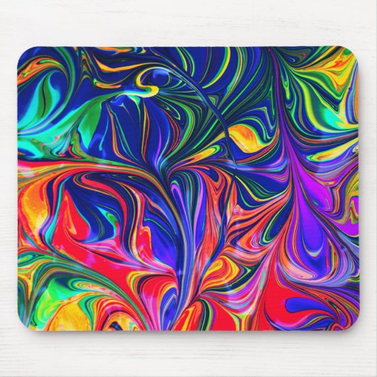 Rainbow Swirl Trippy Glow Stick Muismat (Voorkant)