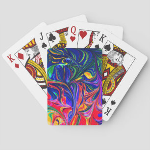 Rainbow Swirl Trippy Glow Stick Pokerkaarten