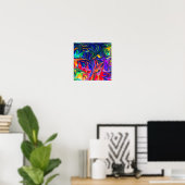 Rainbow Swirl Trippy Glow Stick Poster (Thuiskantoor)