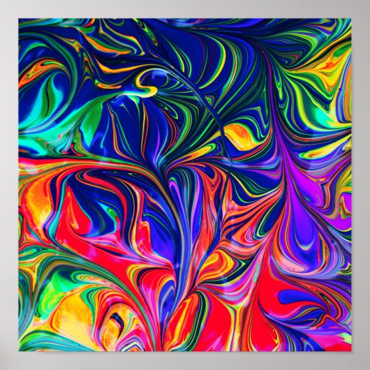 Rainbow Swirl Trippy Glow Stick Poster (Voorkant)