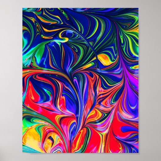 Rainbow Swirl Trippy Glow Stick Poster (Voorkant)