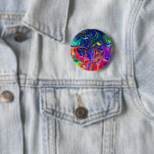 Rainbow Swirl Trippy Glow Stick Ronde Button 5,7 Cm (In situ)